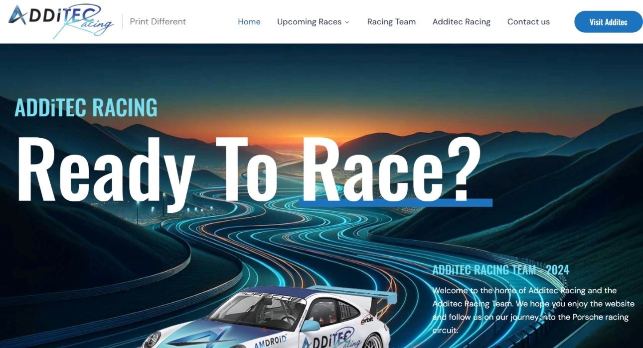 Car racing team website design company in Florida