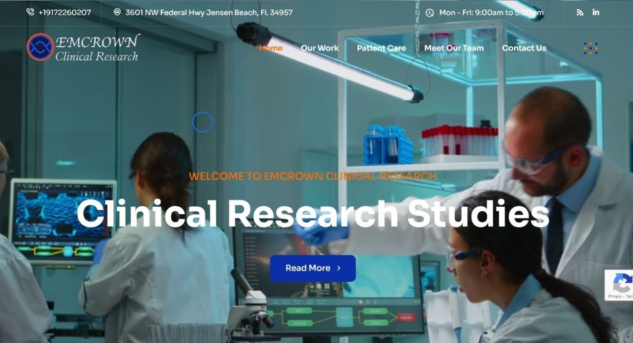 Emcrown Clinical Research Web Design