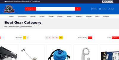 Shopify Web Design Boat Gear Depot