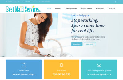 Maid Service Website Design in South Florida