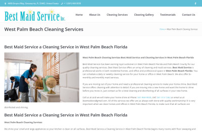 Florida Maid Web Design in South Florida