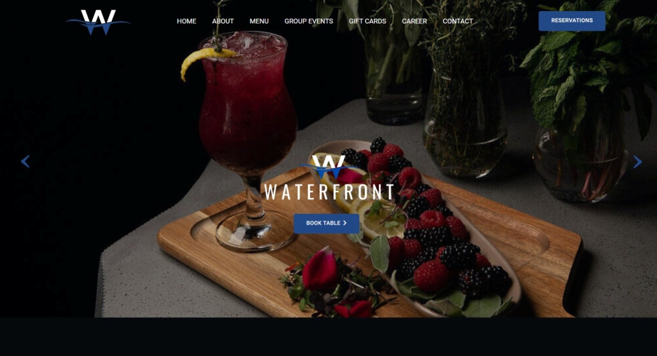 The Waterfront Restaurant Website Designers